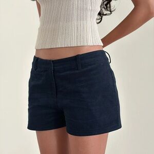 Motel Rocks High Waist Navy Shorts